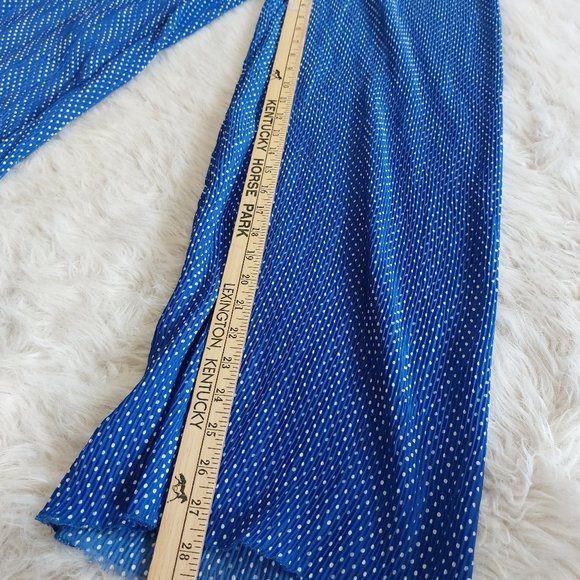 Zara Women's Blue White Dots Short Sleeves Bow Belted Jumpsuit Size: M - Picture 6 of 10